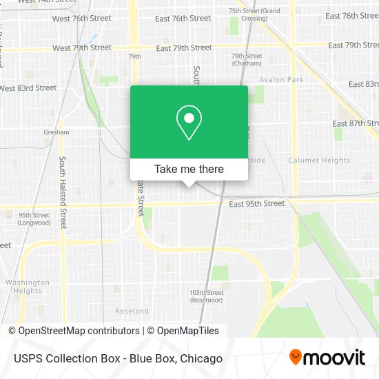 USPS Collection Box - Blue Box map