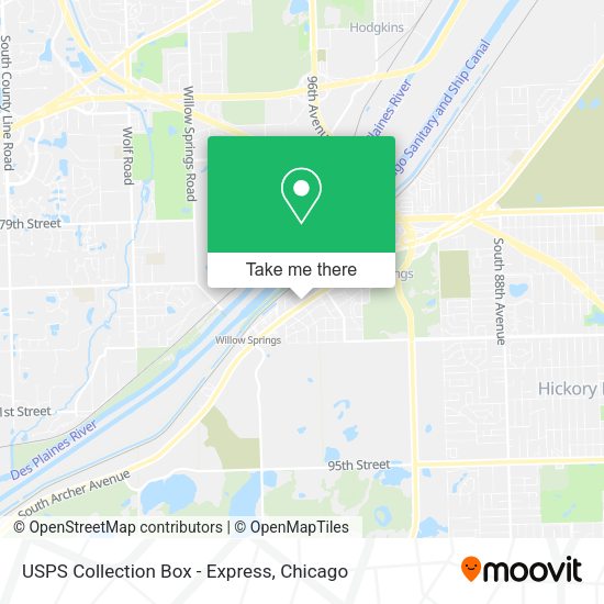 USPS Collection Box - Express map