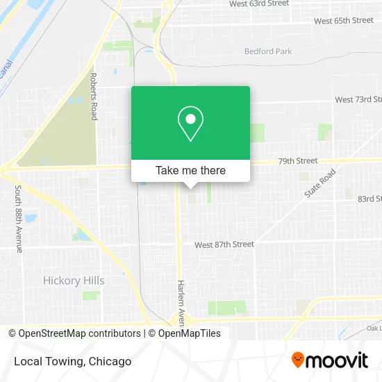 Local Towing map