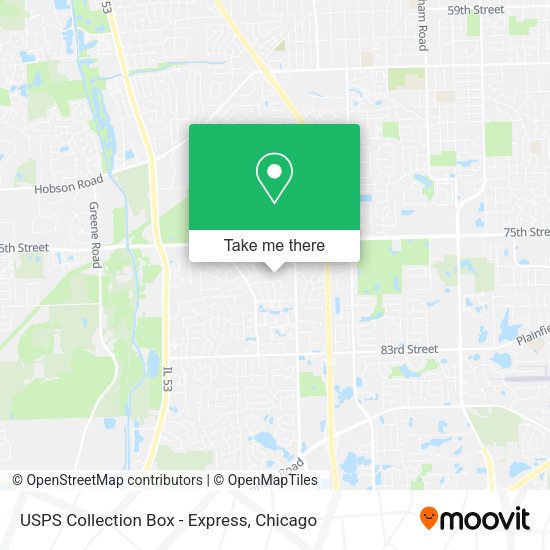 USPS Collection Box - Express map