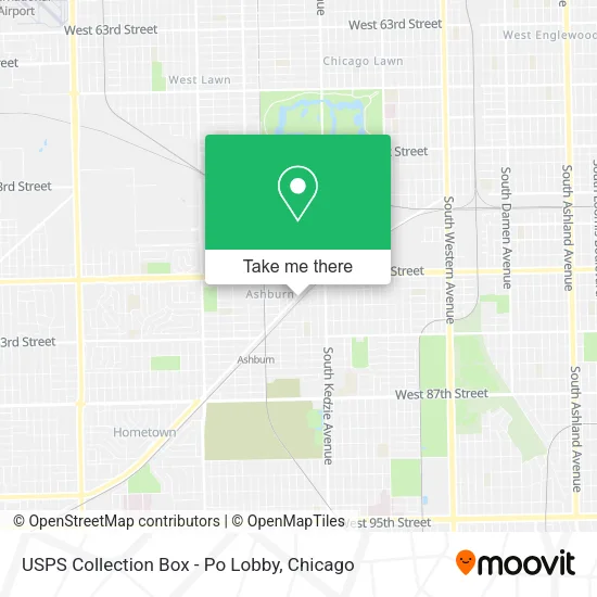 USPS Collection Box - Po Lobby map