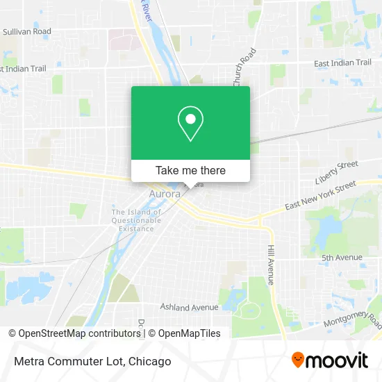 Metra Commuter Lot map