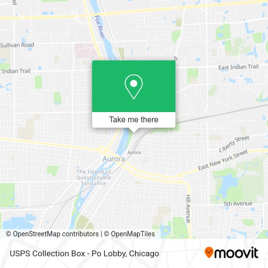 USPS Collection Box - Po Lobby map