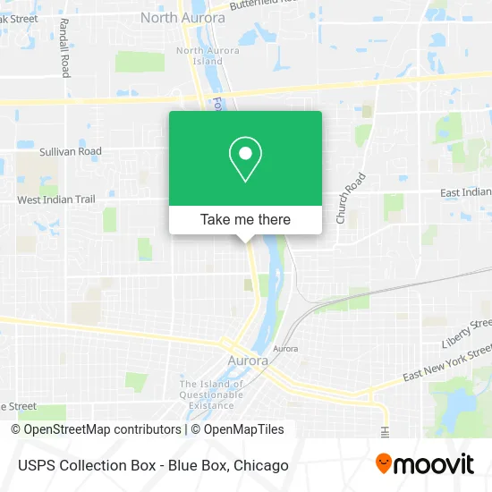 USPS Collection Box - Blue Box map