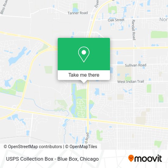 USPS Collection Box - Blue Box map