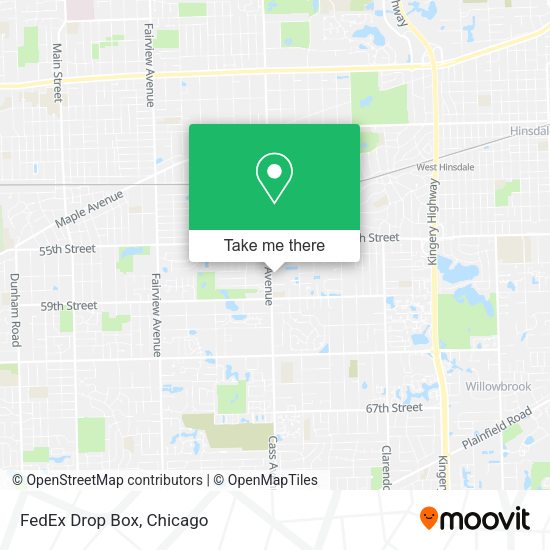 FedEx Drop Box map