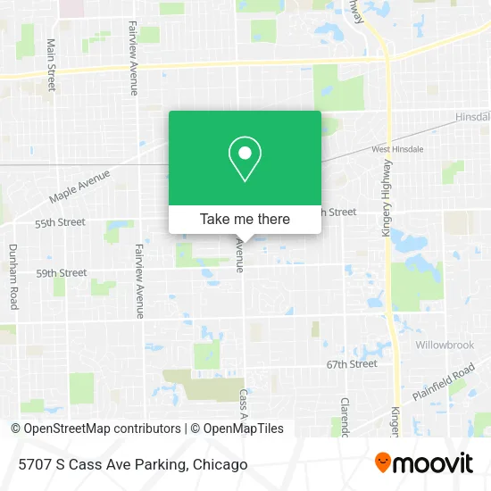 5707 S Cass Ave Parking map