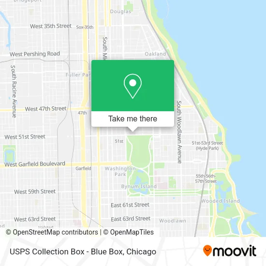 Mapa de USPS Collection Box - Blue Box