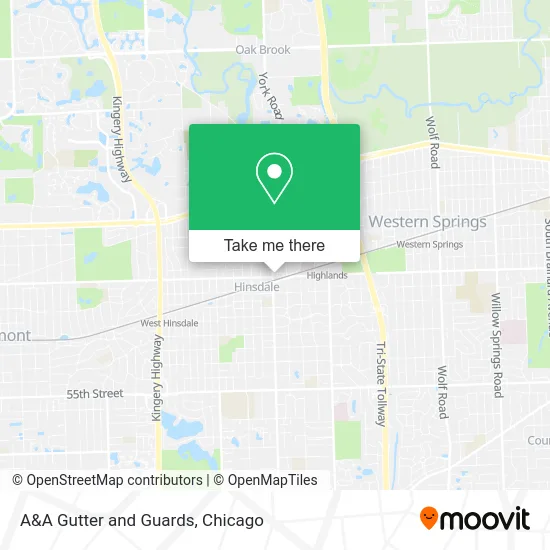 A&A Gutter and Guards map