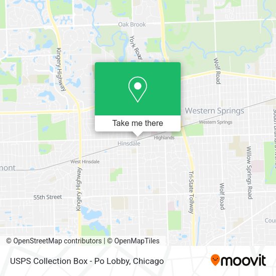 USPS Collection Box - Po Lobby map