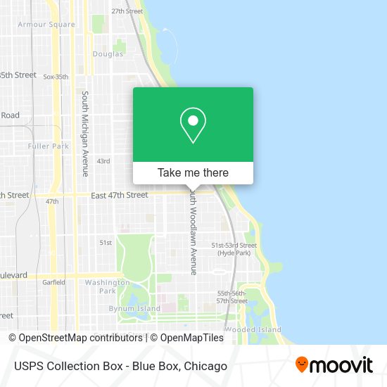 USPS Collection Box - Blue Box map