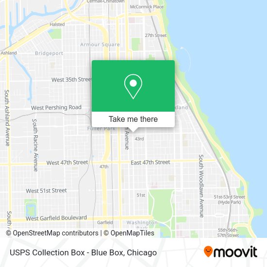 USPS Collection Box - Blue Box map