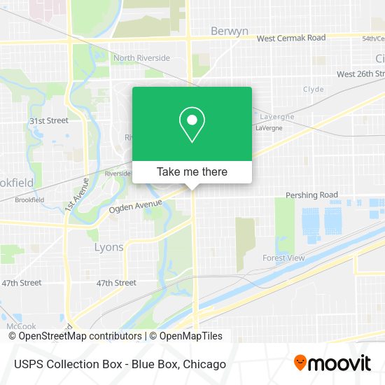 USPS Collection Box - Blue Box map