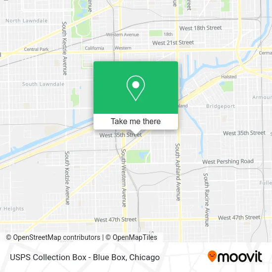USPS Collection Box - Blue Box map