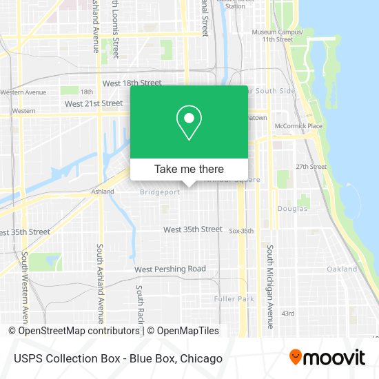 USPS Collection Box - Blue Box map