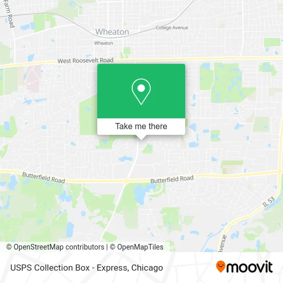 USPS Collection Box - Express map