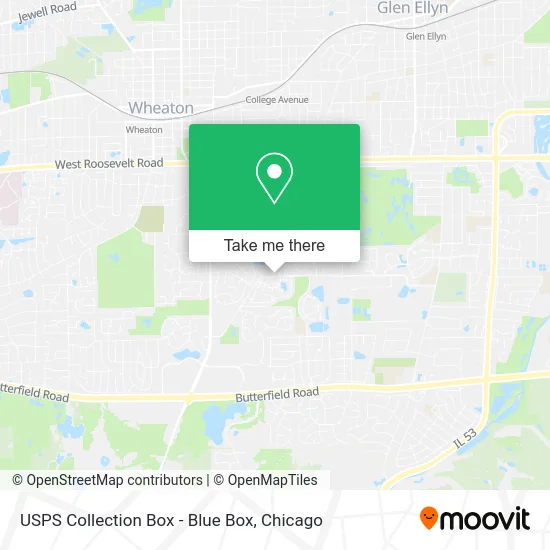 USPS Collection Box - Blue Box map