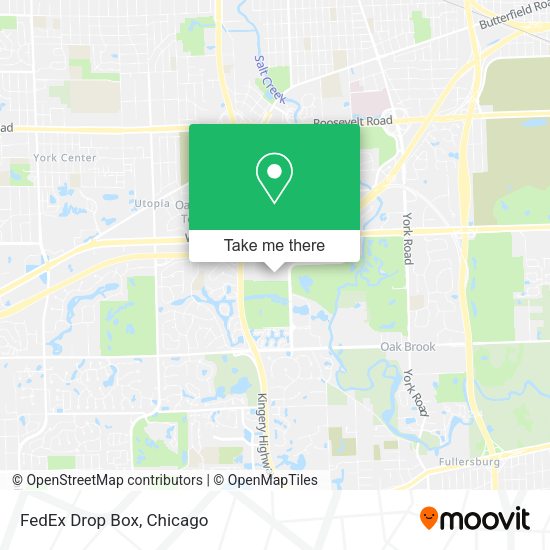 FedEx Drop Box map