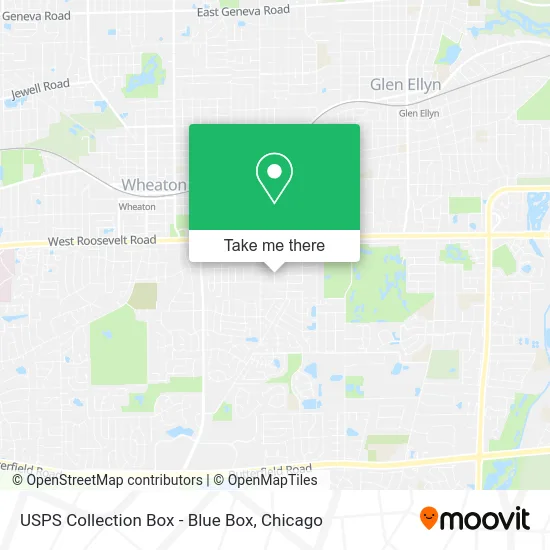 USPS Collection Box - Blue Box map