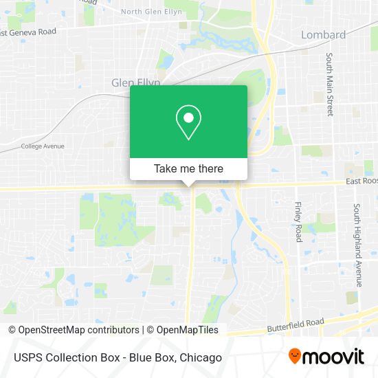 USPS Collection Box - Blue Box map