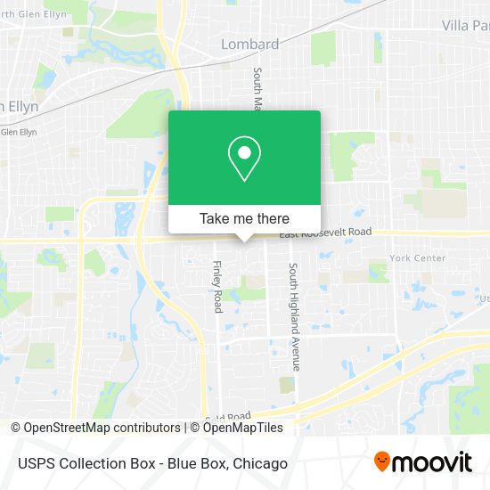 USPS Collection Box - Blue Box map
