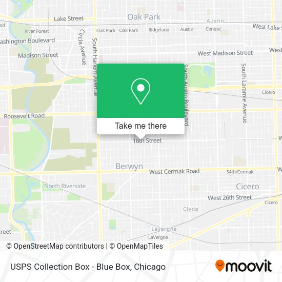 USPS Collection Box - Blue Box map