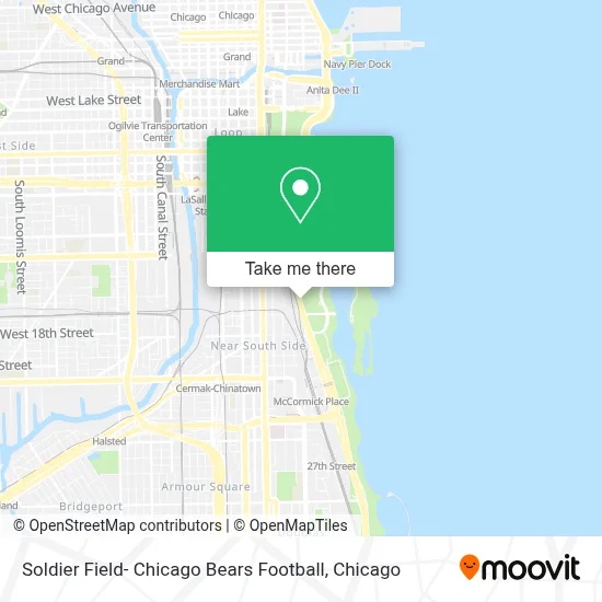 Soldier Field- Chicago Bears Football map