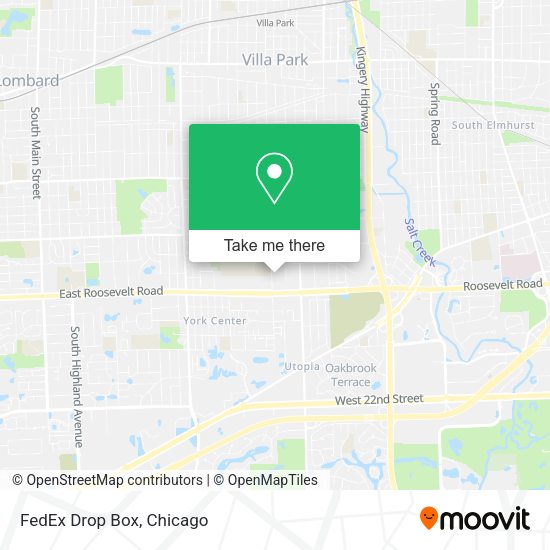 FedEx Drop Box map