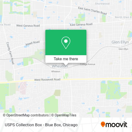 USPS Collection Box - Blue Box map