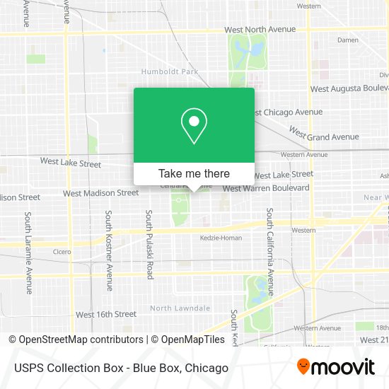 USPS Collection Box - Blue Box map