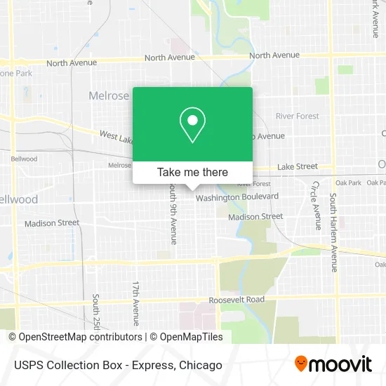 USPS Collection Box - Express map