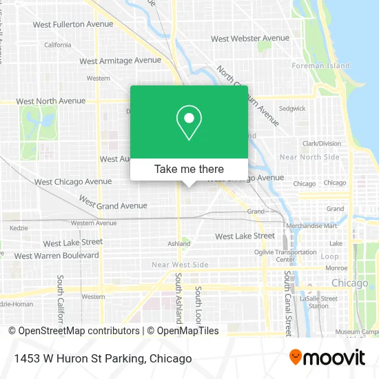 1453 W Huron St Parking map
