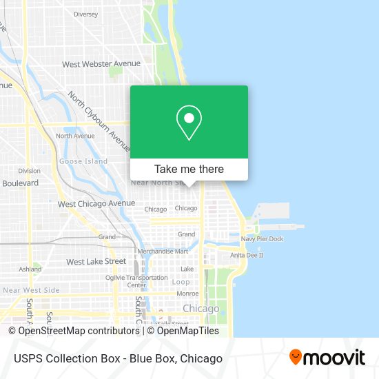 USPS Collection Box - Blue Box map