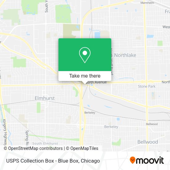 USPS Collection Box - Blue Box map