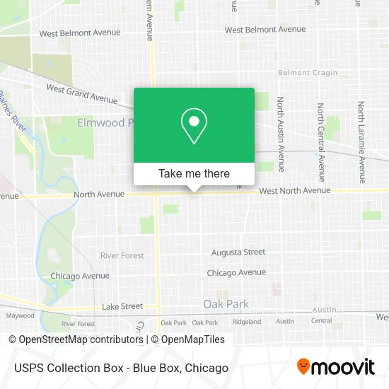 USPS Collection Box - Blue Box map