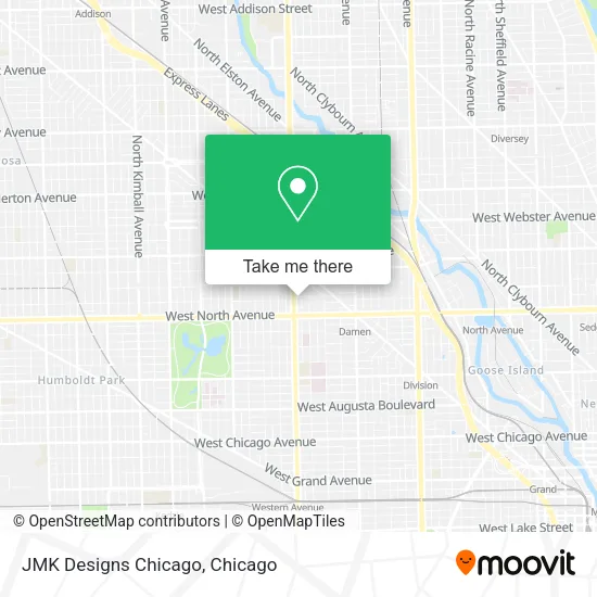 Mapa de JMK Designs Chicago