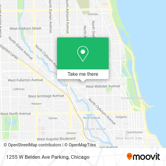 1255 W Belden Ave Parking map