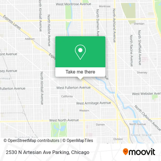 2530 N Artesian Ave Parking map