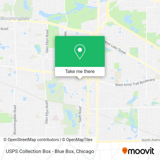 USPS Collection Box - Blue Box map