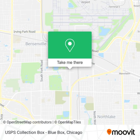 USPS Collection Box - Blue Box map