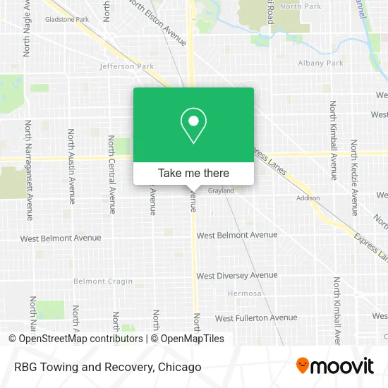 RBG Towing and Recovery map