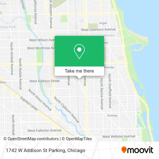 1742 W Addison St Parking map