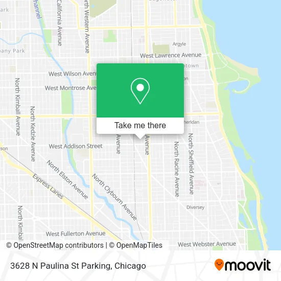 3628 N Paulina St Parking map