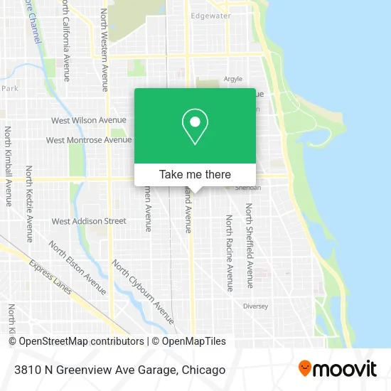 3810 N Greenview Ave Garage map