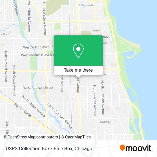 USPS Collection Box - Blue Box map