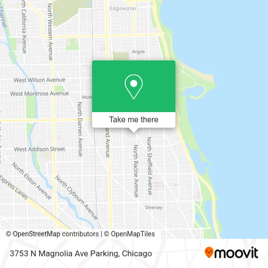 Mapa de 3753 N Magnolia Ave Parking