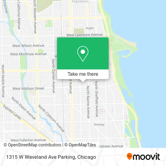 1315 W Waveland Ave Parking map