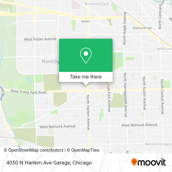 4050 N Harlem Ave Garage map