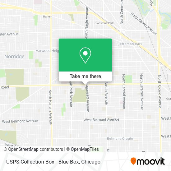 USPS Collection Box - Blue Box map