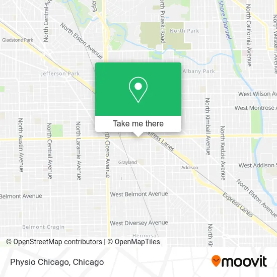 Physio Chicago map